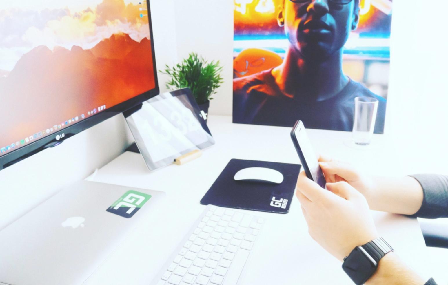 Students working on blockchain optimization projects in a modern learning environment